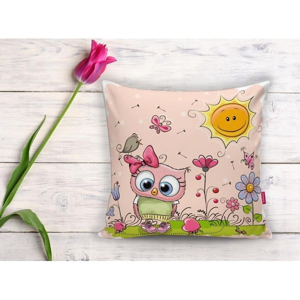 Otroška prevleka za blazino 43x43 cm Pink Owl – Mila Home-image-2