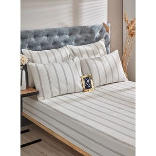 Kremno bela bombažna podaljšana posteljnina za zakonsko posteljo 200x220 cm – Mila Home