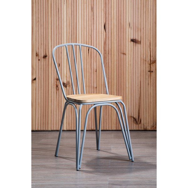 Siv/v naravni barvi jedilni stol iz masivnega bresta District – Premier Housewares-image-4