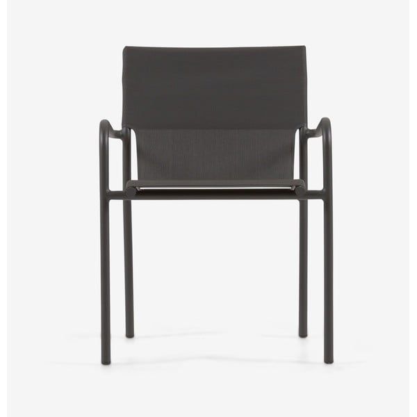 Črn aluminijasti stol Kave Home Zaltana-image-1