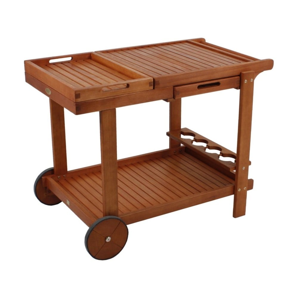 Vrtni servirni voziček z 2 pladnjema iz evkaliptusovega lesa ADDU Hayward