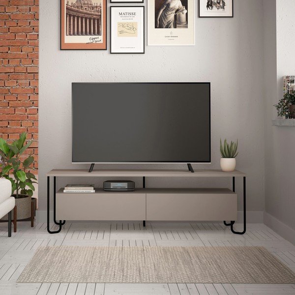 Siva/bež TV omarica 150x45 cm Dilly – Marckeric-image-1