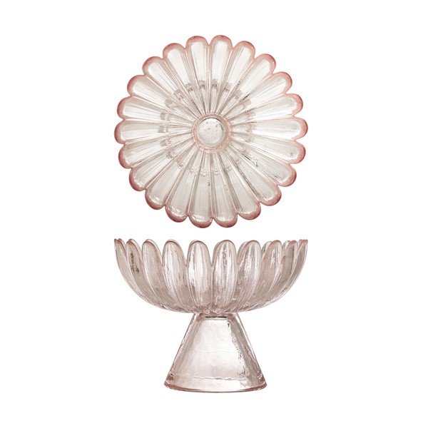 Svetlo rožnata steklena skledica za serviranje 220 ml Nalu – Bloomingville-image-4