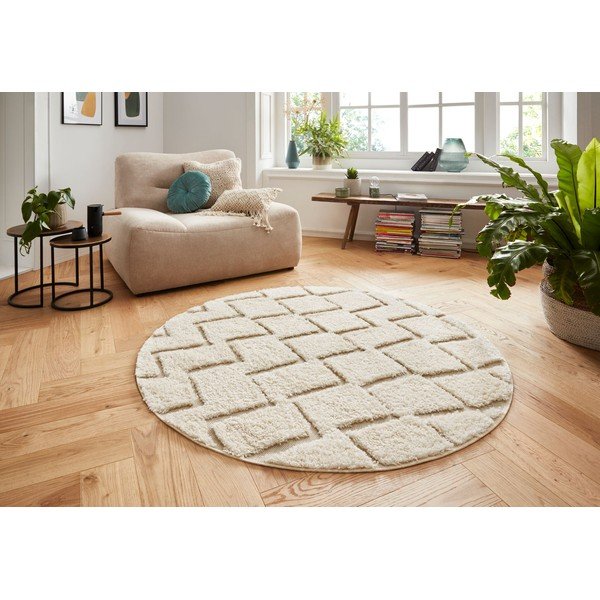 Krem preproga Mint Rugs Handira, ⌀ 160 cm-image-3