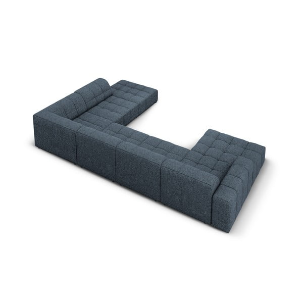 Modra kotna sedežna garnitura (desni kot/v obliki črke "U") Chicago – Cosmopolitan Design-image-4