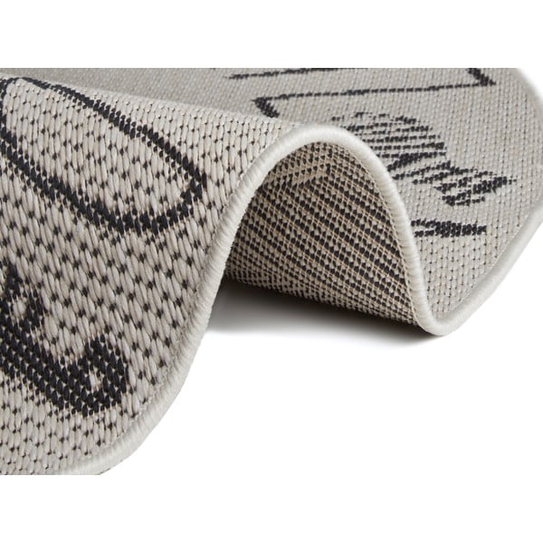 Črno-siva otroška preproga Ragami Letters, ø 160 cm-image-1