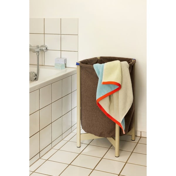 Bež tekstilni koš za perilo Pod – Hübsch-image-1