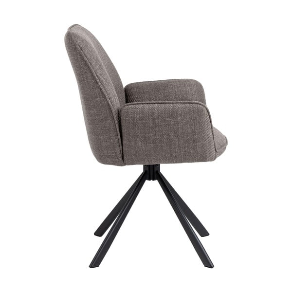 Svetlo sivi oblazinjeni jedilni stoli v kompletu z nasloni za roke 2 ks Glenda – Actona-image-3