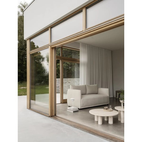 Bež lončena okrogla mizica ø 75 cm Volos – Blomus-image-3