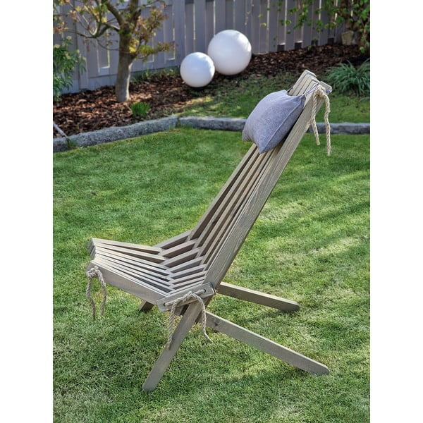 Sivi leseni vrtni stol Falun - Garden Pleasure-image-2