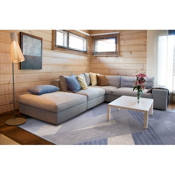 Svetlo modra volnena preproga 160x240 cm Mesh – Agnella-image-1