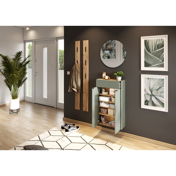 Stenski obešalnik v hrastovem dekorju Ameca – Germania-image-3