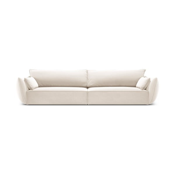 Bež žametna sedežna garnitura 248 cm Vanda – Mazzini Sofas