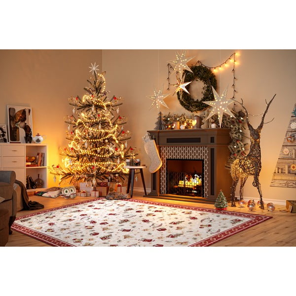 Rdeča preproga z božičnim motivom iz mešanice bombaža 160x230 cm Toy's Delight Red Christmas – Villeroy&Boch-image-1