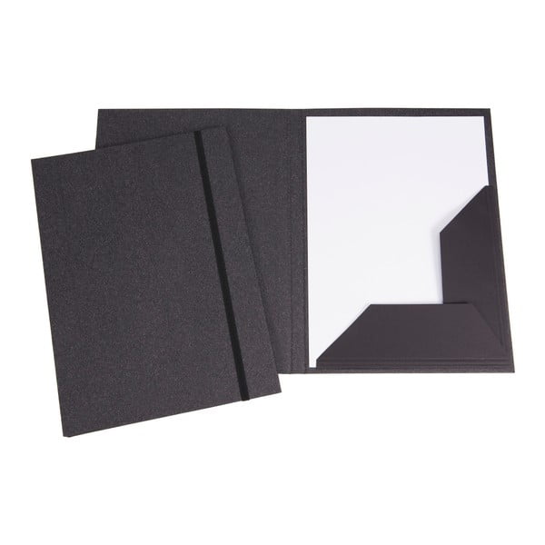 Siva kuverta za dokumente z elastičnim zapiranjem Bigso, velikost A4
