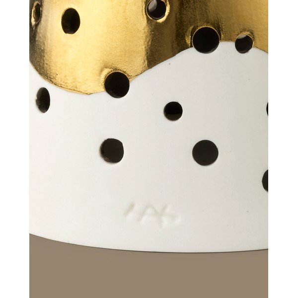 Porcelanasti svečnik v zlati barvi Kähler Design Nobili, višina 25,5 cm-image-3