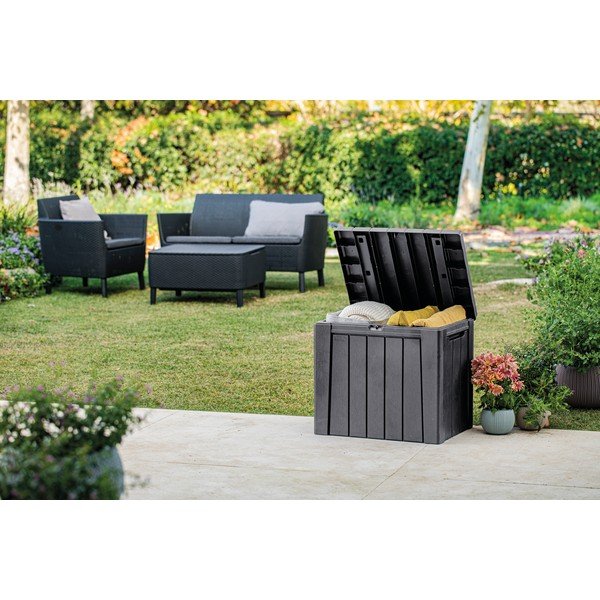 Temno siva plastična vrtna škatla za shranjevanje Urban – Keter-image-1