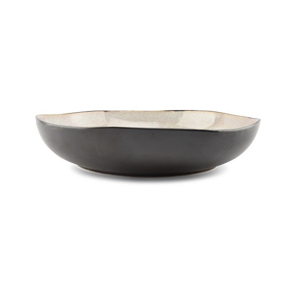 Črna/bež skleda iz kamenine ø 32 cm Lunar – Salt&Pepper-image-2