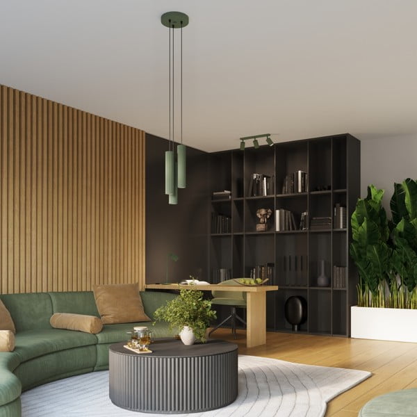 Zelena viseča svetilka ø 19,5 cm Gleam – Sollux-image-1