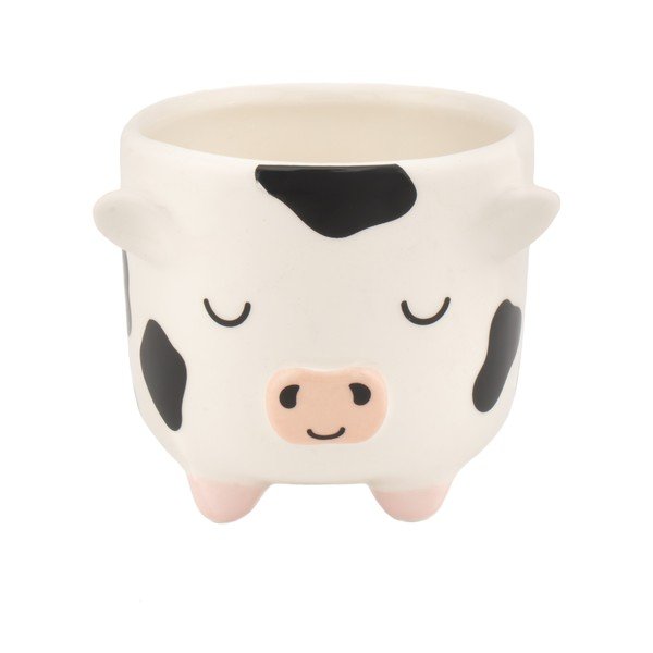 Keramičen okrasni cvetlični lonec ø 7,5 cm Cow – Sass & Belle