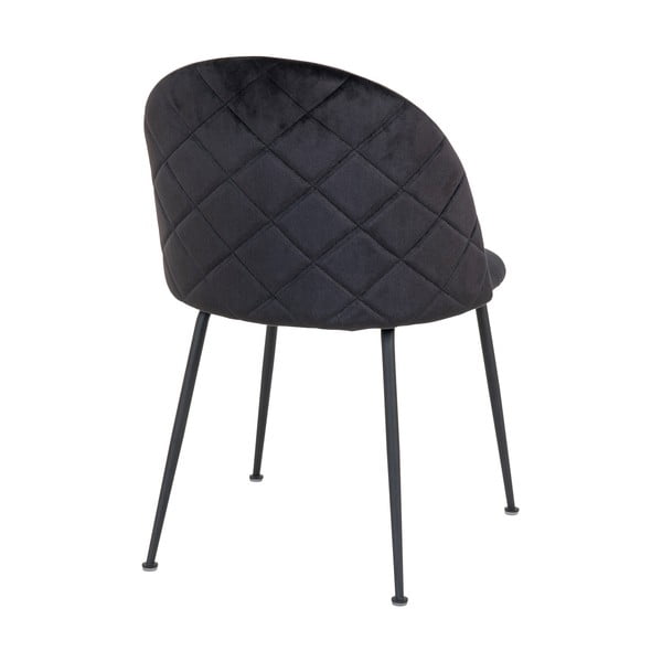 Črni žametni jedilni stoli v kompletu 2 ks Geneve – House Nordic-image-2