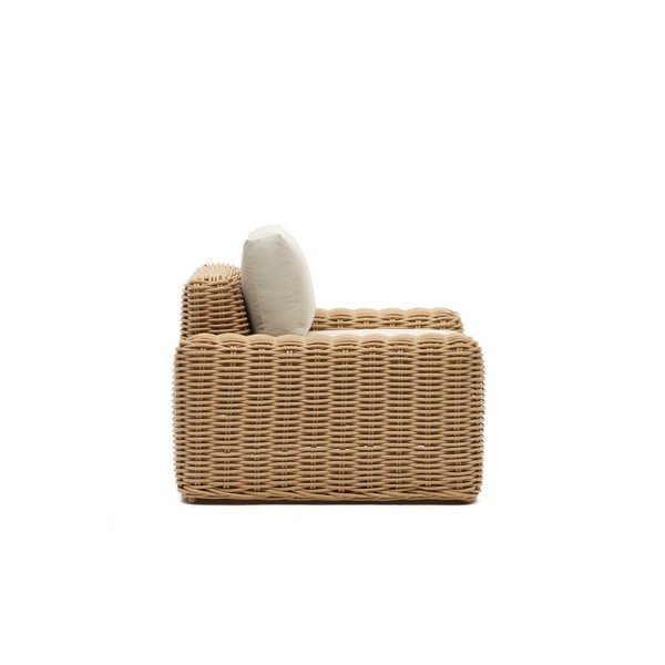 Kremno bel vrtni stol iz umetnega ratana Portlligat - Kave Home-image-2