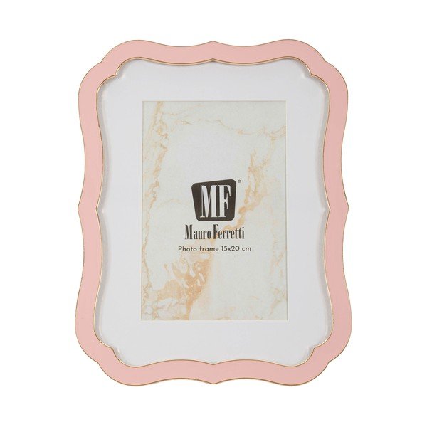 Svetlo rožnat kovinski/steklen stoječ okvir 17x22 cm Margot – Mauro Ferretti-image-2