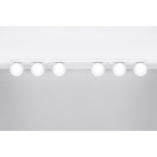 Bela stropna svetilka s steklenim senčilom ø 12 cm Umerta – Sollux-image-3