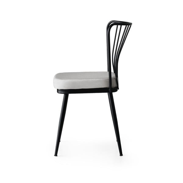 Beli/črni kovinski jedilni stoli v kompletu 2 ks Yildiz – Kalune Design-image-3