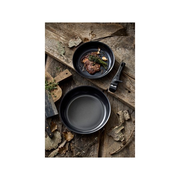 Aluminijast komplet ponev s snemljivim ročajem 2 ks z neprijemljivo površino ø 28 cm – Holm-image-4