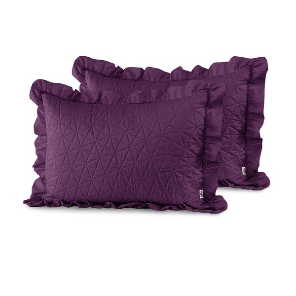 Komplet 2 vijoličastih vzglavnikov AmeliaHome Tilia, 70 x 50 cm-image-1