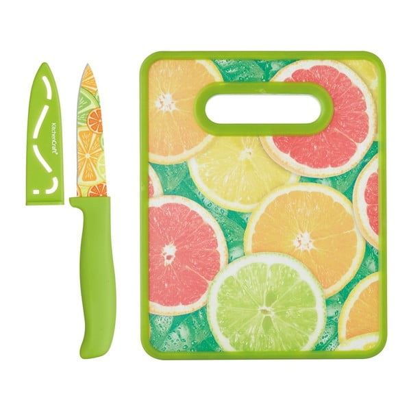 Kitchen Craft Komplet nožev in desk za rezanje za zdravo prehranjevanje