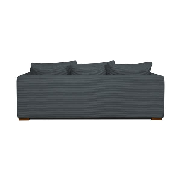 Siva sedežna garnitura iz rebrastega žameta 175 cm Comfy – Scandic-image-3