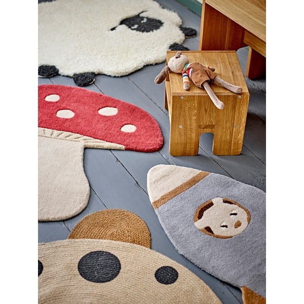 Bela volnena otroška preproga ø 84 cm Dolly – Bloomingville Mini-image-2