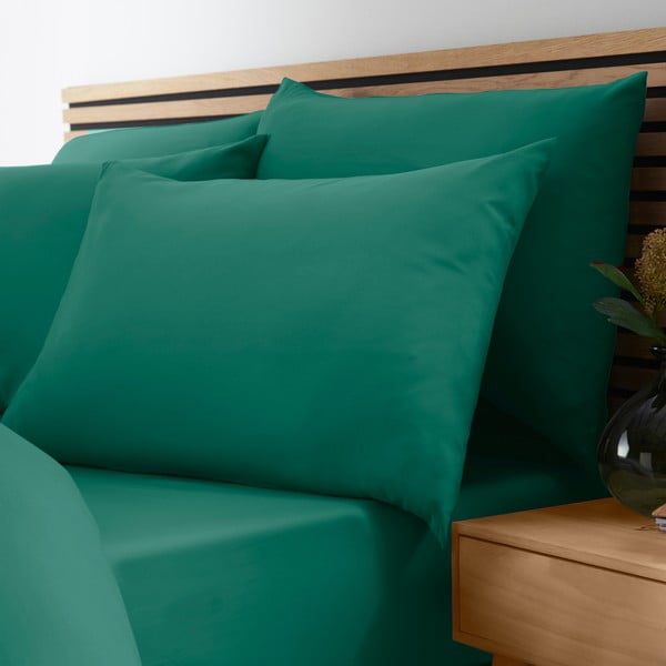 Zelenomodra napenjalna rjuha 135x190 cm So Soft Non-Iron – Catherine Lansfield-image-1