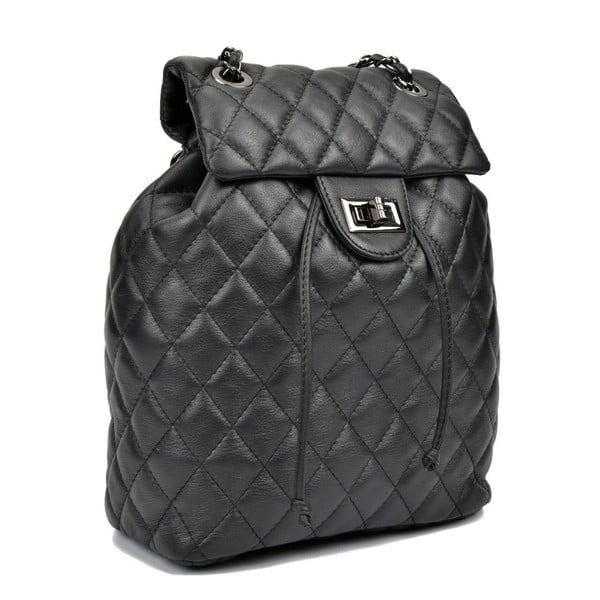 Črn usnjen nahrbtnik Anna Luchini Lucy-image-2