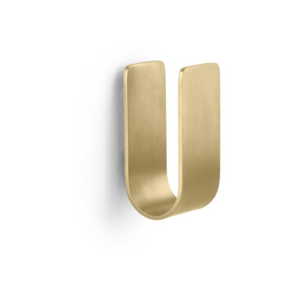 Stenski obešalnik iz nerjavečega jekla v zlati barvi Ume – Zone
