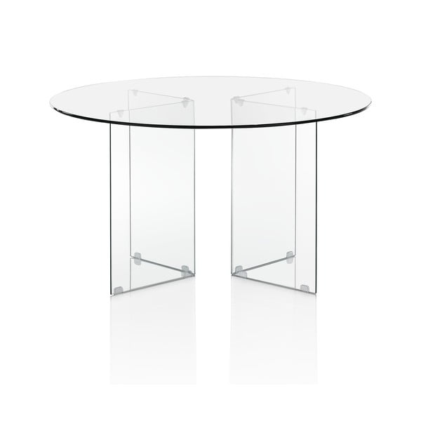 Steklena okrogla jedilna miza ø 130 cm Kaya – Tomasucci