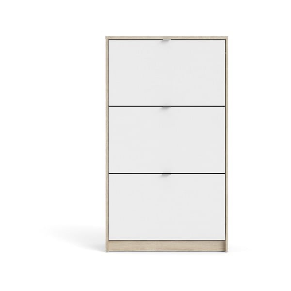 Bela preklopna omarica za čevlje v hrastovem dekorju Shoes – Tvilum-image-2