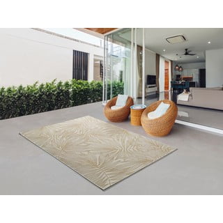 Bež zunanja preproga Universal Hibis Leaf, 80 x 150 cm