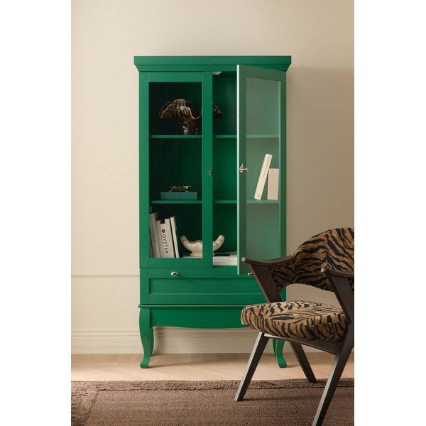 Zelena stenska vitrina iz MDF plošč 85x170,5x35 cm Prato – Ellos Home-image-1