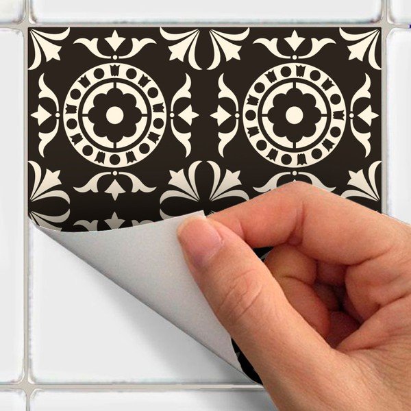 Komplet 9 stenskih nalepk Ambiance Wall Decal Tiles Azulejos Pompei, 20 x 20 cm-image-2