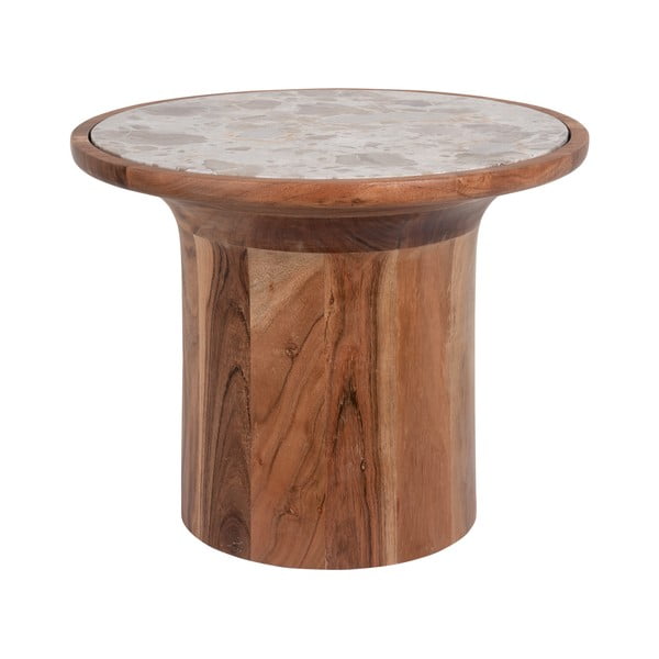 Okrogla stranska mizica iz masivnega manga ø 45 cm Tubo – Leitmotiv