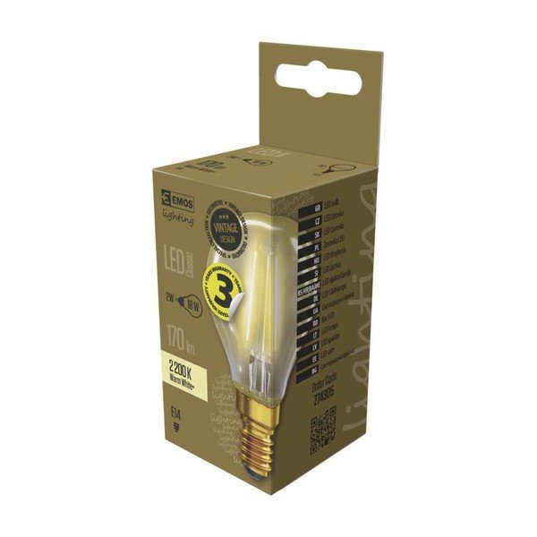 LED žarnica EMOS Vintage Mini Globe Warm White, 2W E14-image-2