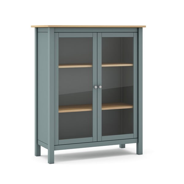 Prašno zelena vitrina iz masivnega bora 90x110x40 cm Misti – Marckeric-image-1