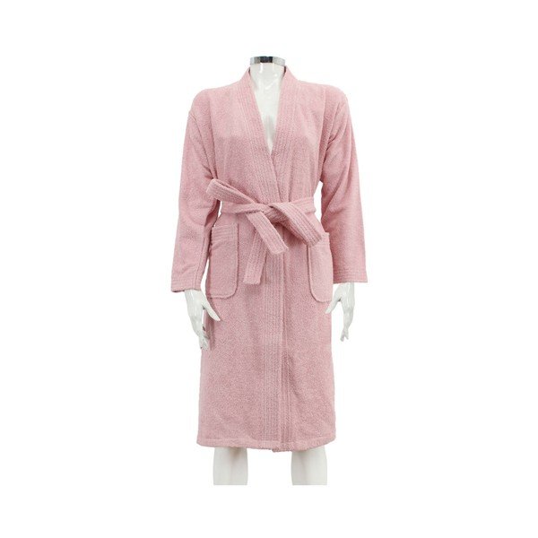 Ženski pametni kopalni plašč pudrasto rožnate barve, velikost 4 mm. S/M-image-1