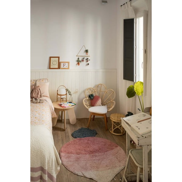 Rožnata pralna ročno tkana bombažna otroška preproga 100x150 cm Ramona the Radish – Lorena Canals-image-4
