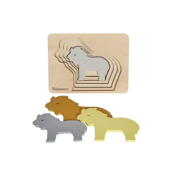 Lesena otroška sestavljanka Kindsgut Lion-image-3