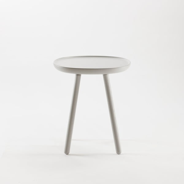 Siva stranska mizica iz masivnega lesa EMKO Naïve, ø 45 cm-image-4