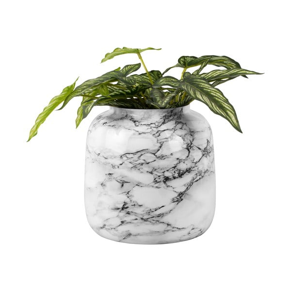 Črno-bela železna vaza PT LIVING Marble, višina 12,5 cm-image-2
